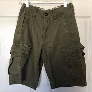 Army green cargo shorts